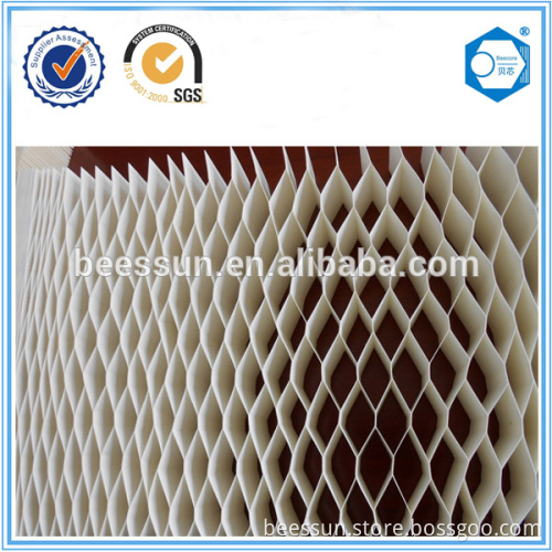 White flame resistance paper honeycomb core for fireproof door
